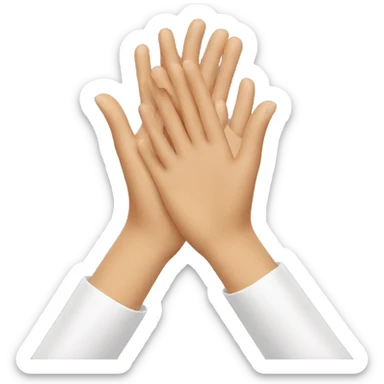 Two clapping hands sticker