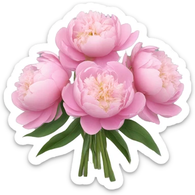Bouquet of pink peonies sticker