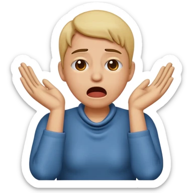 Create an emoji choking with hands on neck sticker