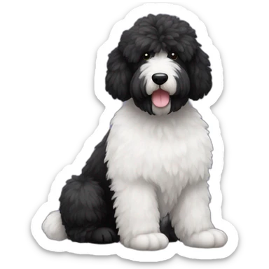 all-black-sheepadoodle-dog-no-white-fur-only-black-fur sticker
