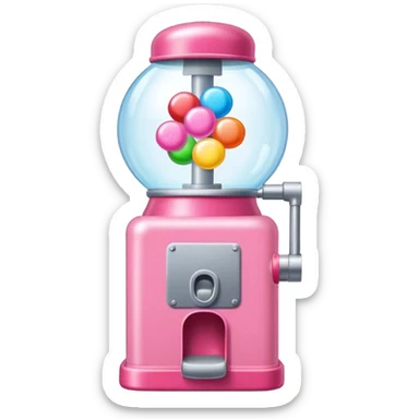 Bubble gum machine sticker
