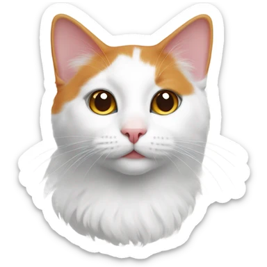 Cute turkish van cat sticker