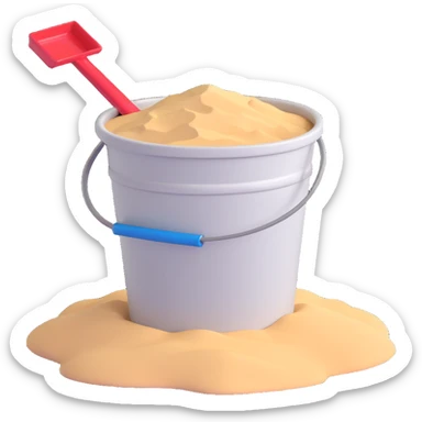 A bucket of sand sticker