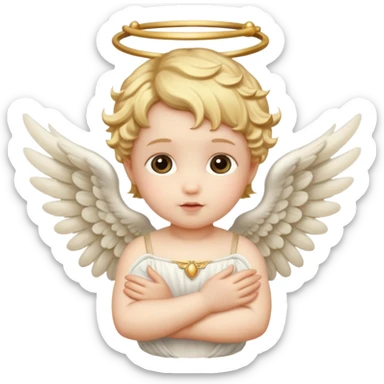  baby angel with wings renaissance sticker