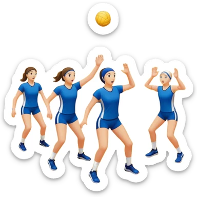 Volley ball practice  sticker