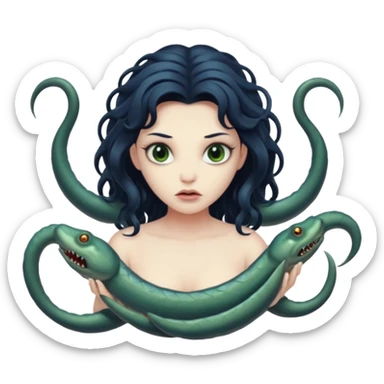 scylla a nymph with six eel heads and a monster body sticker