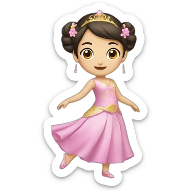 dance-littlegirl-Asian-princess sticker