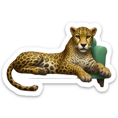 Lounging Jaguar  sticker