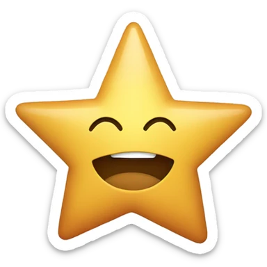 star with pointing towards right direction sticker