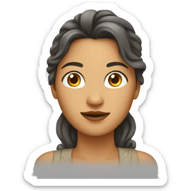 Mujer con lente sticker