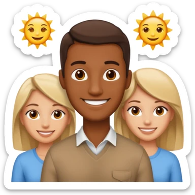 brown man doggy style behind light women sticker