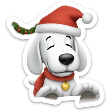 Cozy Christmas snoopy sticker