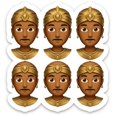 sanxingdui bronze man emoji set sticker