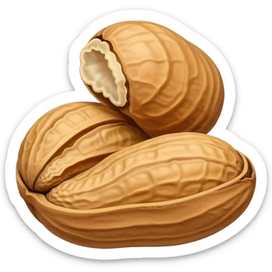 cartoon peanut with shell sticker