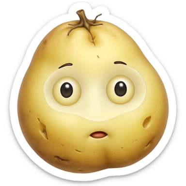 peeled potato sticker