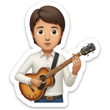 Paul McCartney playing guitar sticker