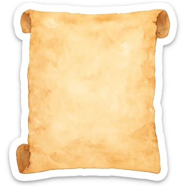 watercolor style papyrus sticker