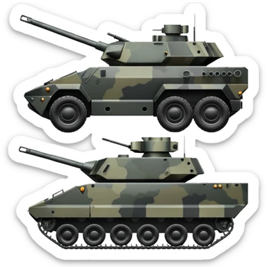 generate an ultra realistic armored vehicle sticker