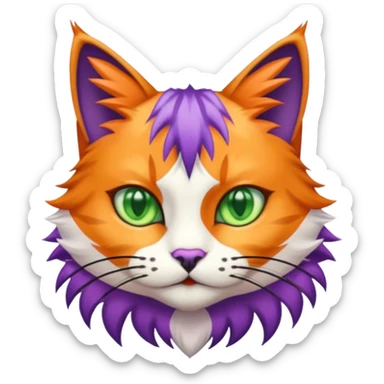 Cailco cat hybrid wildcat collar purple spike a sticker