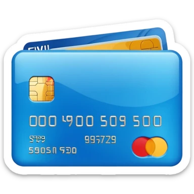 3D style credit card icon, no text sticker