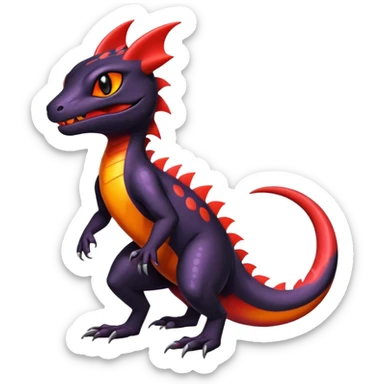 Shiny Dark Exotic Colorful Salandit-Noibat-Litten-Hybrid (Full body) sticker