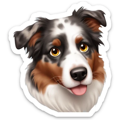 Red merle australian shepherd one blue eye one brown eye sticker