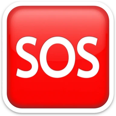 Red Square "SOS" sticker