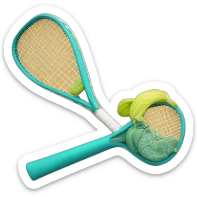 Squash racquets crossed sticker