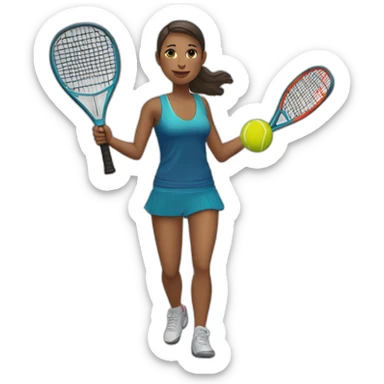 Woman who is playing padel sticker