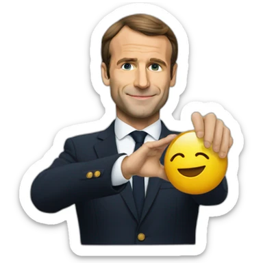 Macron qui fait un doigt d’honneur sticker