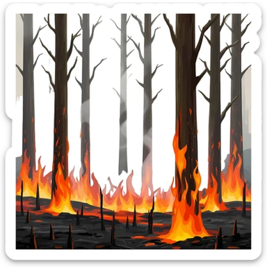forest fire sticker
