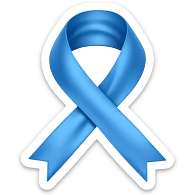 Blue cancer ribbon sticker