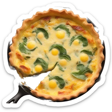quiche in skillet sticker