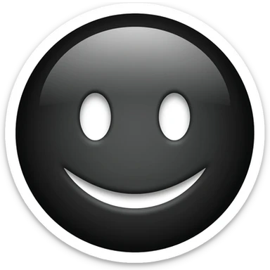Make a black smile emoji sticker