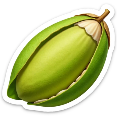 pistachio with shall sticker