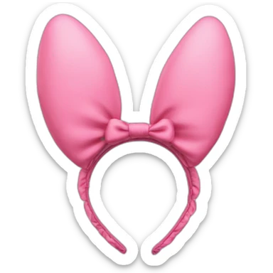 Heart shaped hairband,bunny ear, pink color sticker