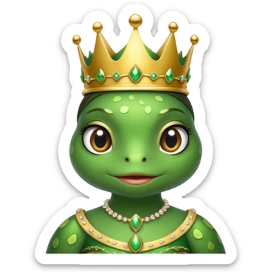 princess frog in royal outfit sticker