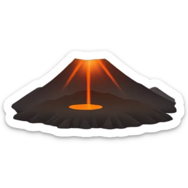 Lanzarote volcano with sun sticker
