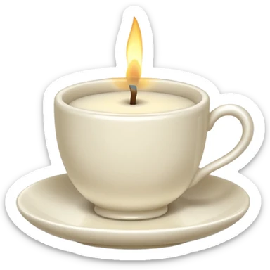 teacup candle sticker