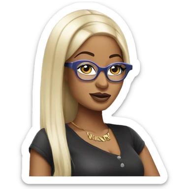 nicki minaj with glasses sticker