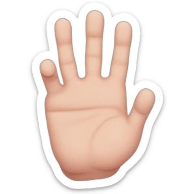 a hand missing half a pinky finger sticker