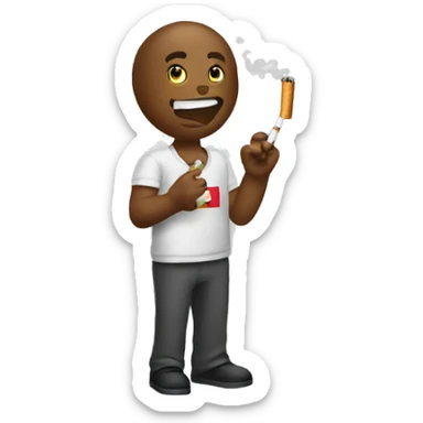 Haiti qui fument une cigarette  sticker