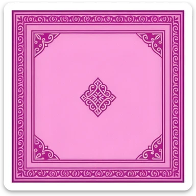 traditional patterned pink carpet sticker