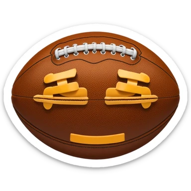 american football oval laces sticker