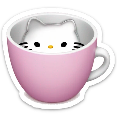 hello kitty empty cup sticker
