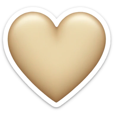 beige heart sticker