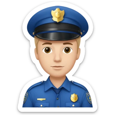 give the policeman british police uniform sticker
