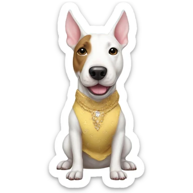 Bull terrier in dress sticker