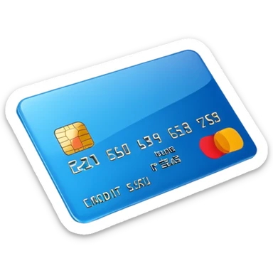 3D style credit card icon, no text sticker