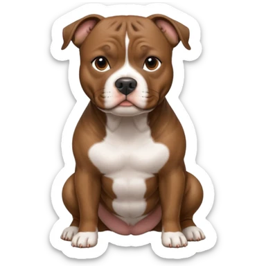 brindle staffordshire bull terrier sticker